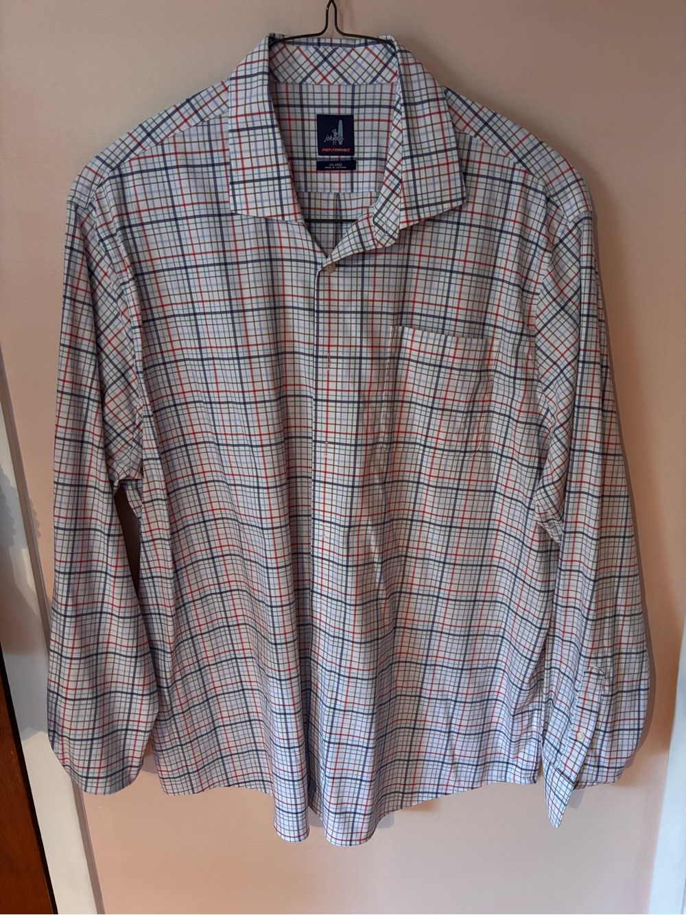 Johnnie-O Prep-Formance Cary Plaid Button Down Shirt Men’s XXL Chateau